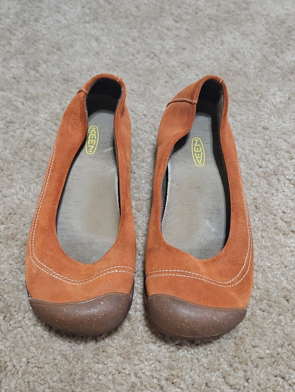 Keen Women's Orange-Brown Suede Slip-On Flats